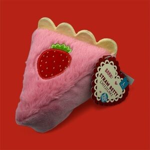 Bark Straw Betty Cheesecake Dog Toy Squeak and Crinkle Large 50+ Pounds